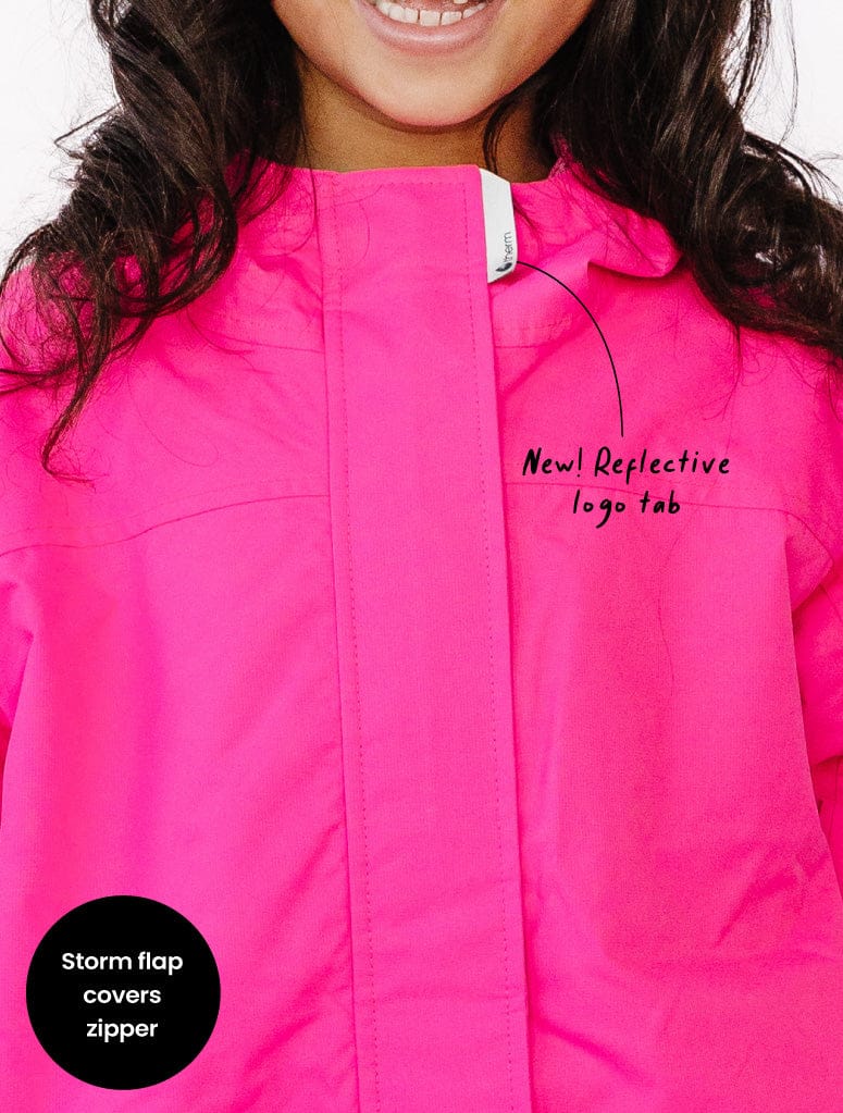 Therm Girls Jacket Splashmagic Rainshell - Neon Pink