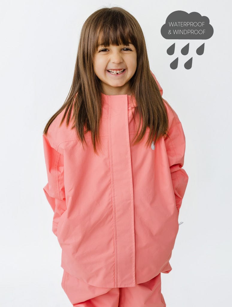 Therm Girls Jacket SplashMagic Rainshell - Sorbet | Flower Power