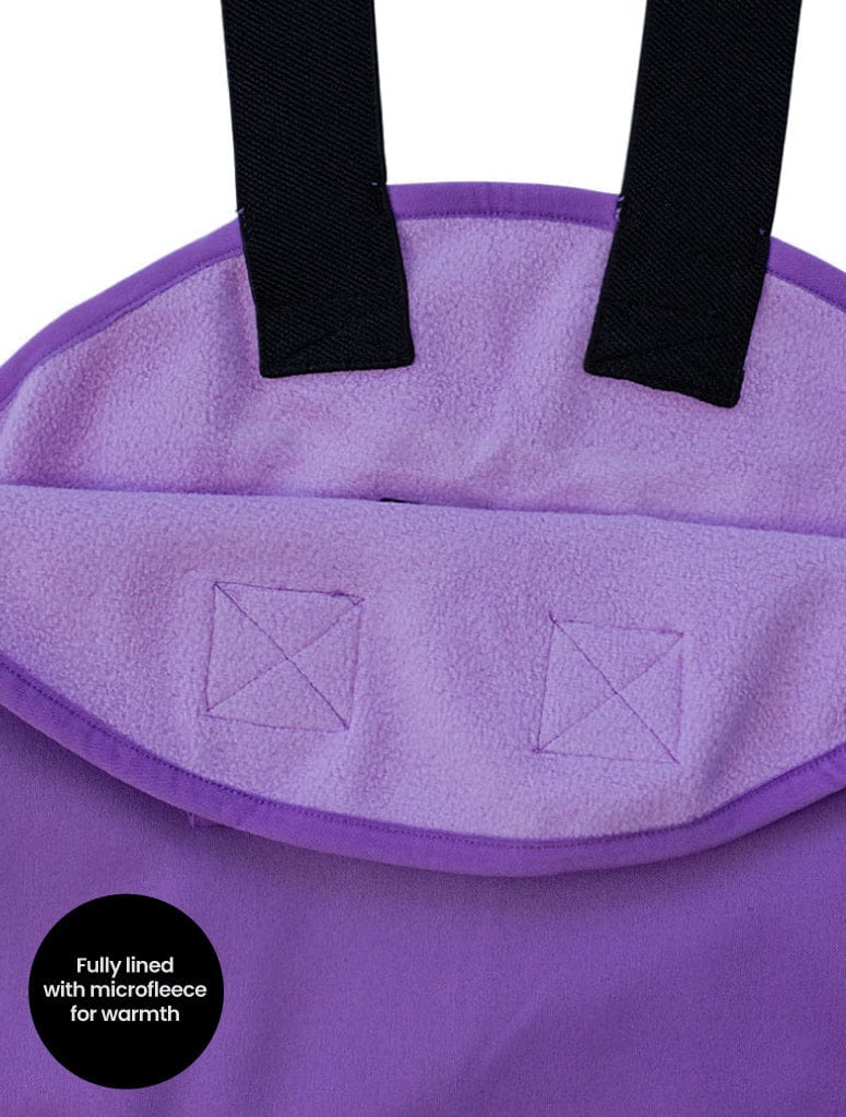 Therm Girls Pants All-Weather Fleece Overalls - Violet