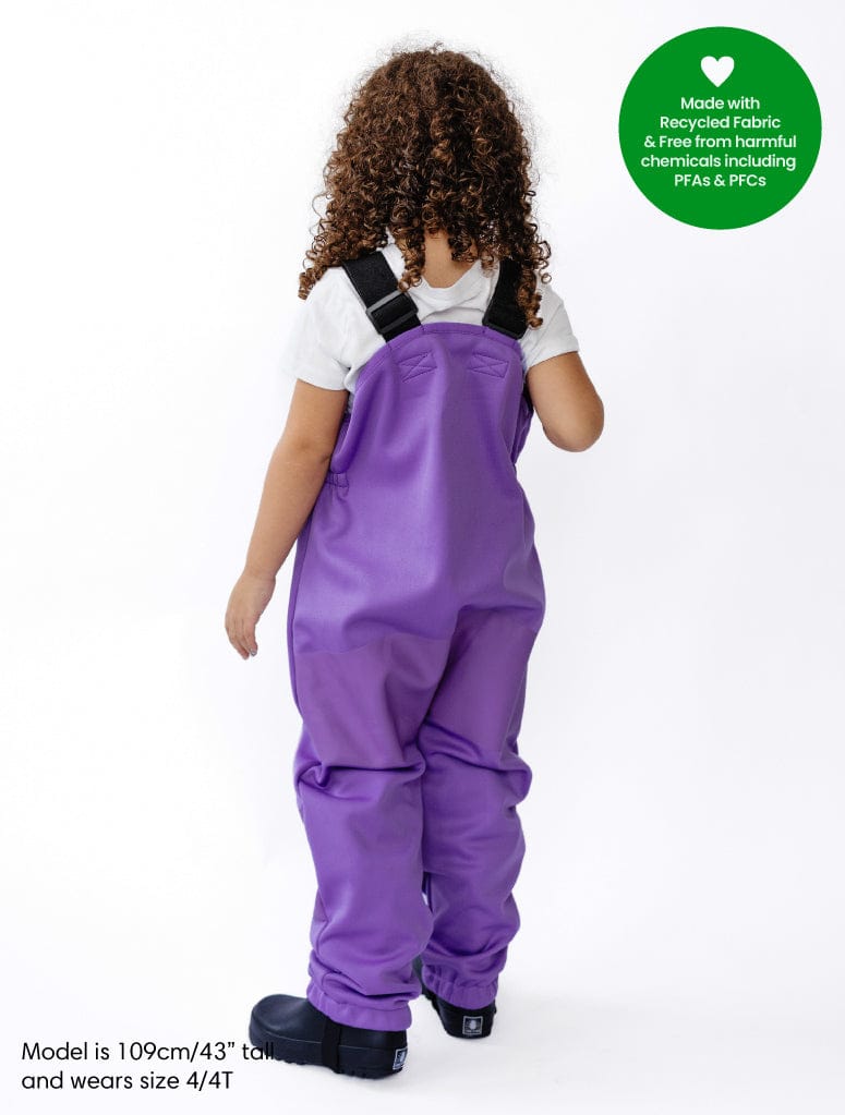 Therm Girls Pants All-Weather Fleece Overalls - Violet