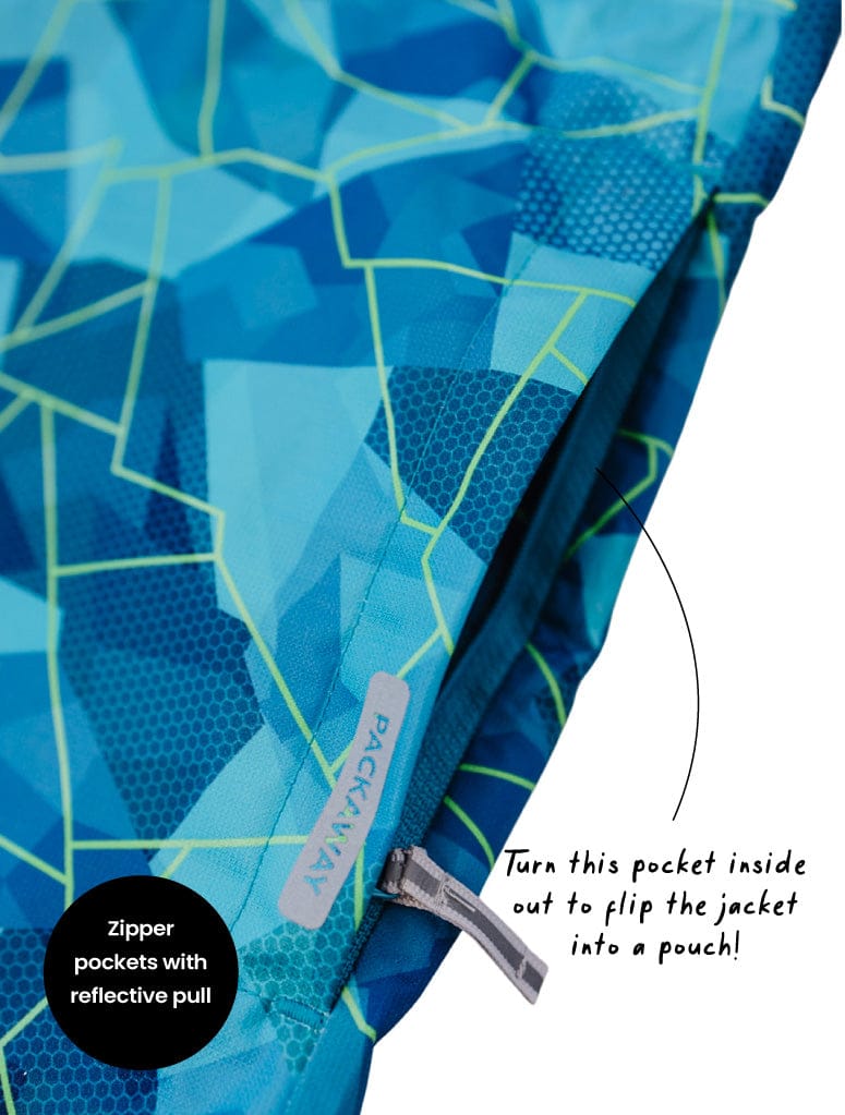 Therm Unisex Jacket 10K Packaway Rainshell - Geo Tech