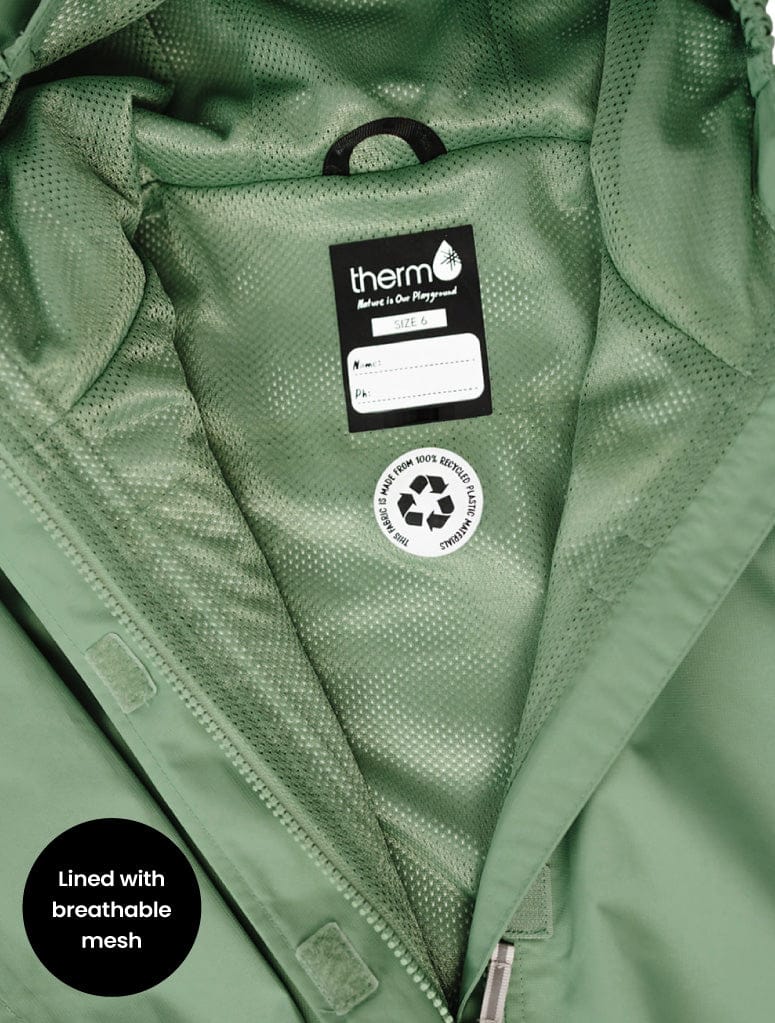 Therm Unisex Jacket Splashmagic Rainshell - Forest Moss
