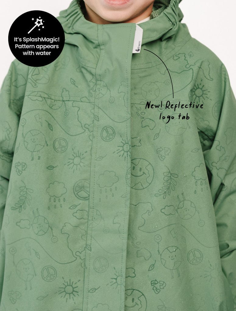 Therm Unisex Jacket Splashmagic Rainshell - Forest Moss