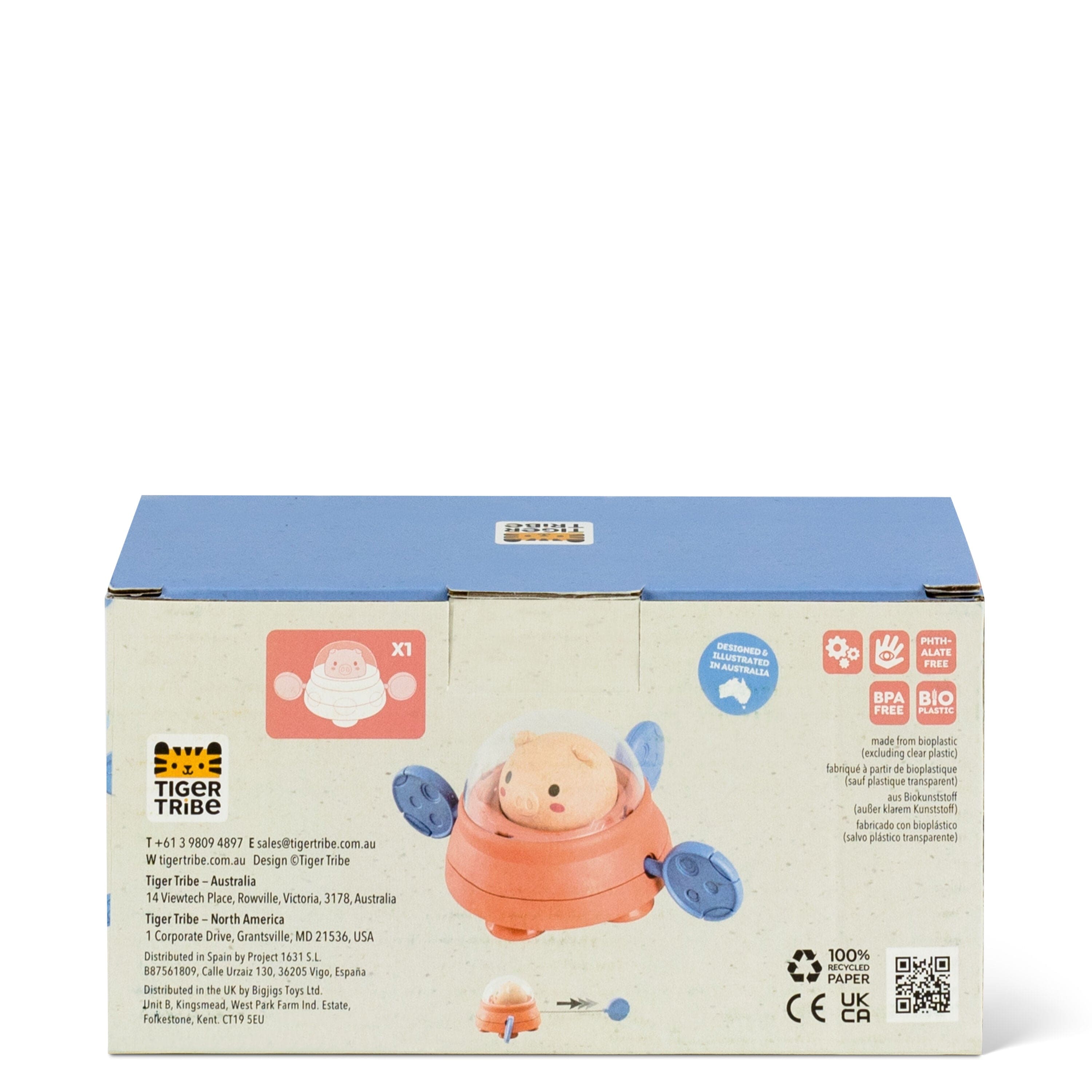 Tiger Tribe Bath Toys Bath Paddle Ship - Space Piggy