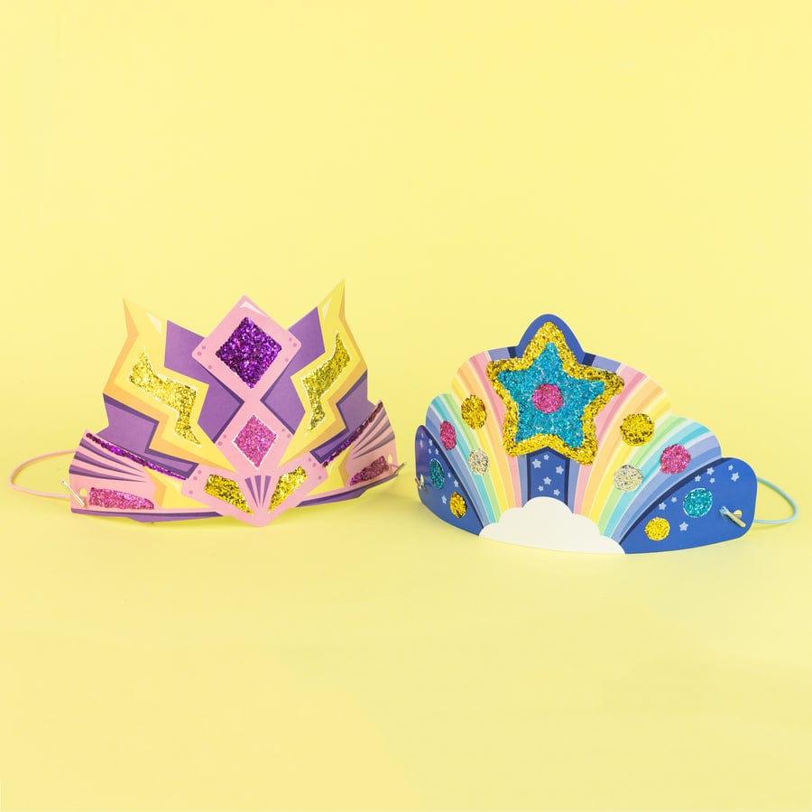 Tiger Tribe Gift Stationery Glitter Goo Crowns - Super Rainbow