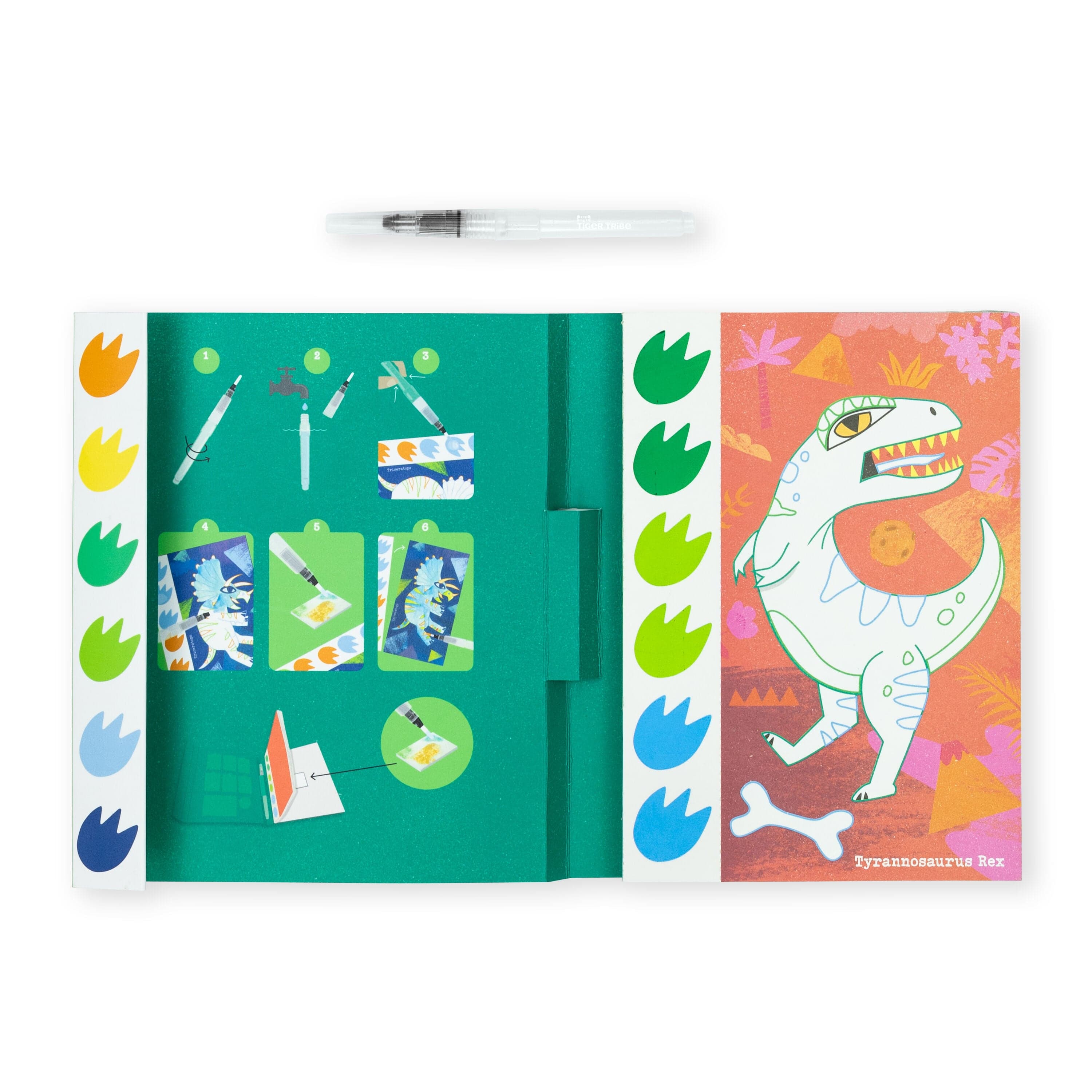 Tiger Tribe Gift Stationery Paint A Picture Set - Dinosaurs