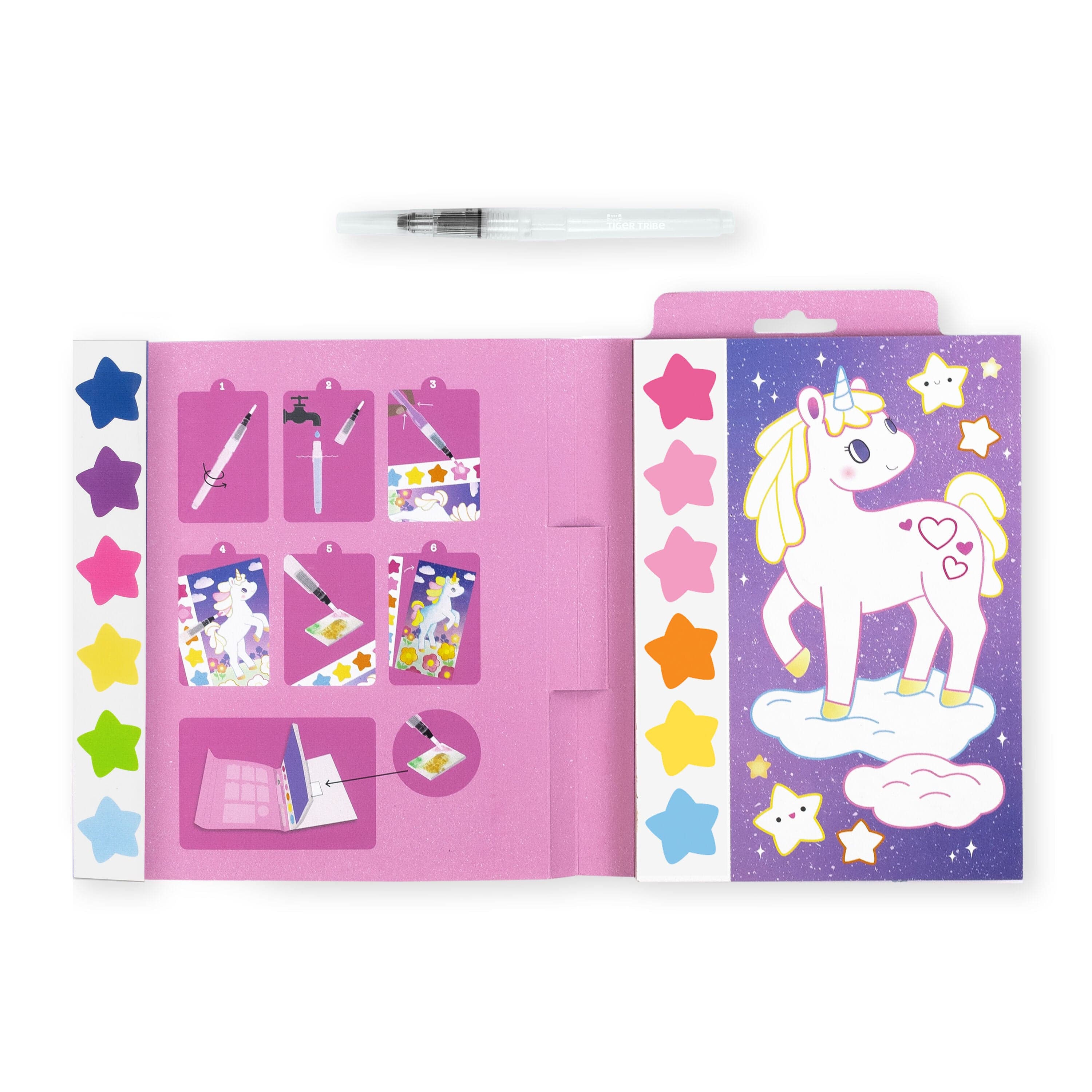 Tiger Tribe Gift Stationery Paint A Picture Set - Unicorn Skies