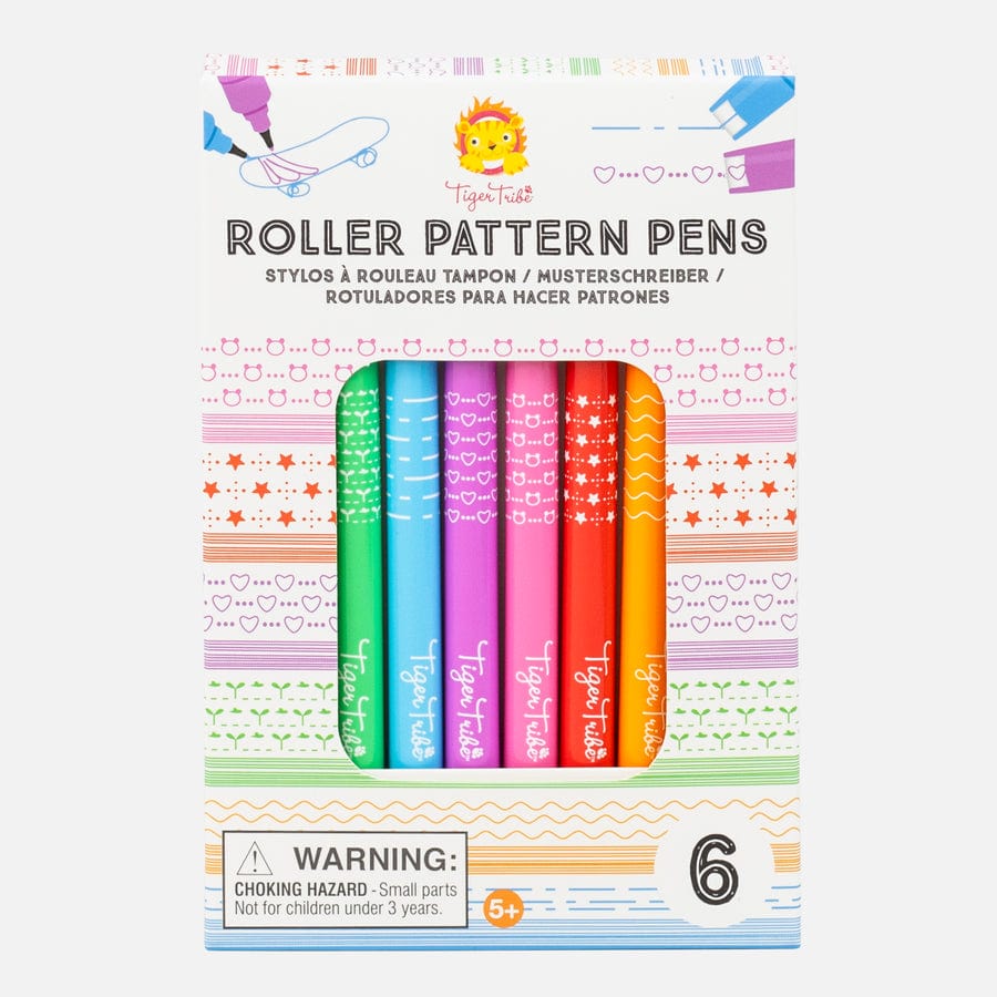 Tiger Tribe Gift Stationery Roller Pattern Pens