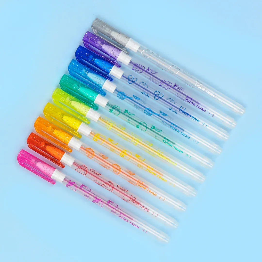 Tiger Tribe Gift Stationery Shimmer Scented Gel Pens