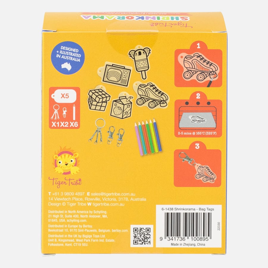 Tiger Tribe Gift Stationery Shrinkorama - Bag Tags