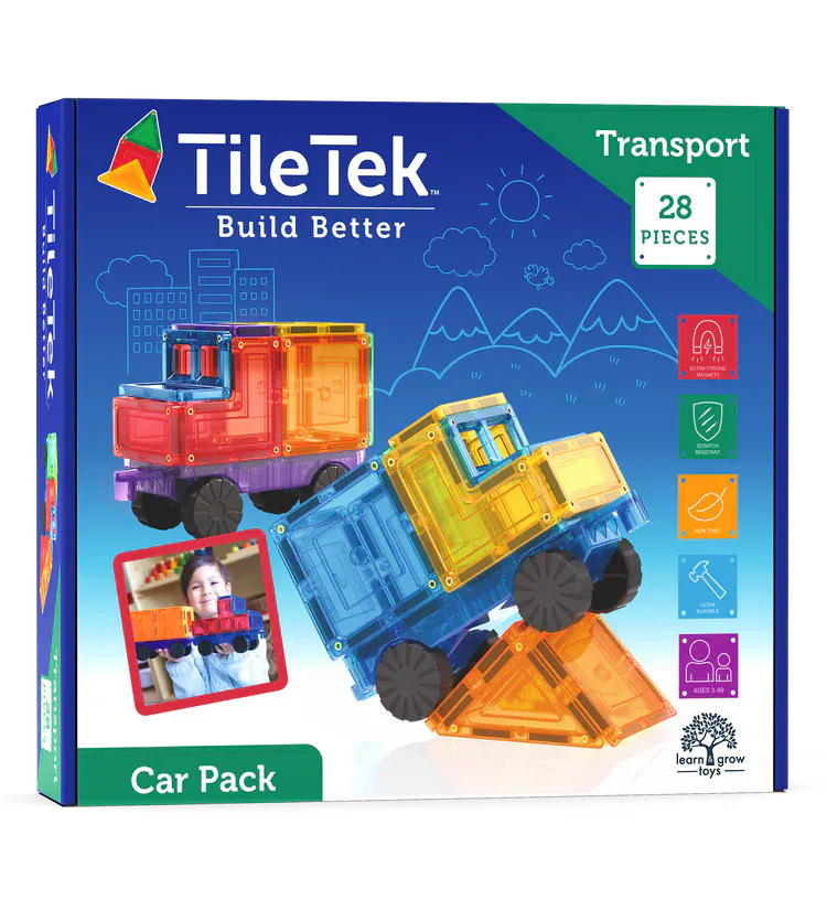 TileTek Toys TileTek - 28 Piece Car Set