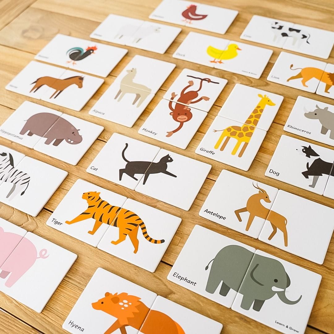 TileTek Toys TileTek - 40 Piece Magnetic Tile Toppers - Animal Pack
