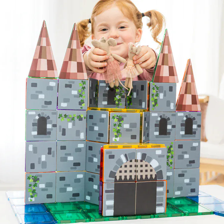 TileTek Toys TileTek - 40 Piece Magnetic Tile Toppers - Castle Pack
