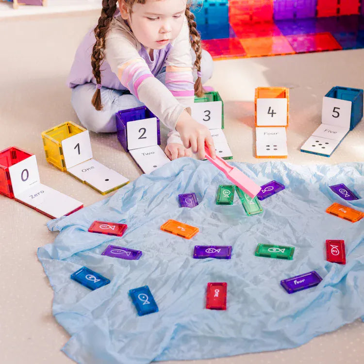 TileTek Toys TileTek - 40 Piece Magnetic Tile Toppers - Numbers