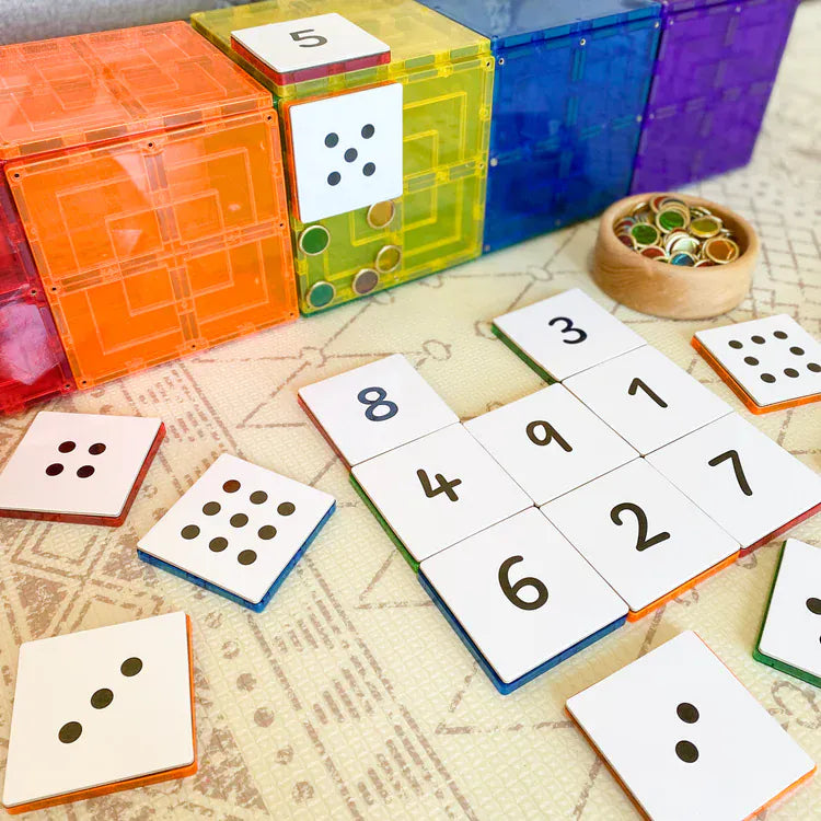 TileTek Toys TileTek - 40 Piece Magnetic Tile Toppers - Numbers