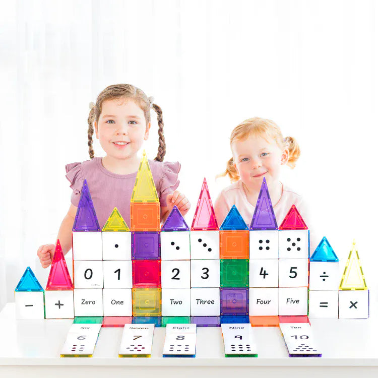 TileTek Toys TileTek - 40 Piece Magnetic Tile Toppers - Numbers