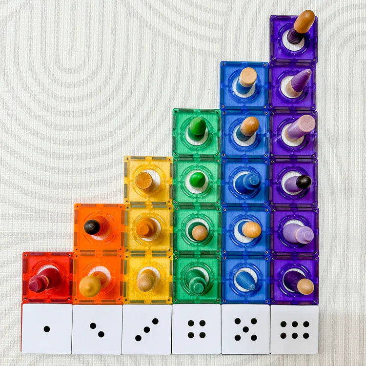 TileTek Toys TileTek - 40 Piece Magnetic Tile Toppers - Numbers