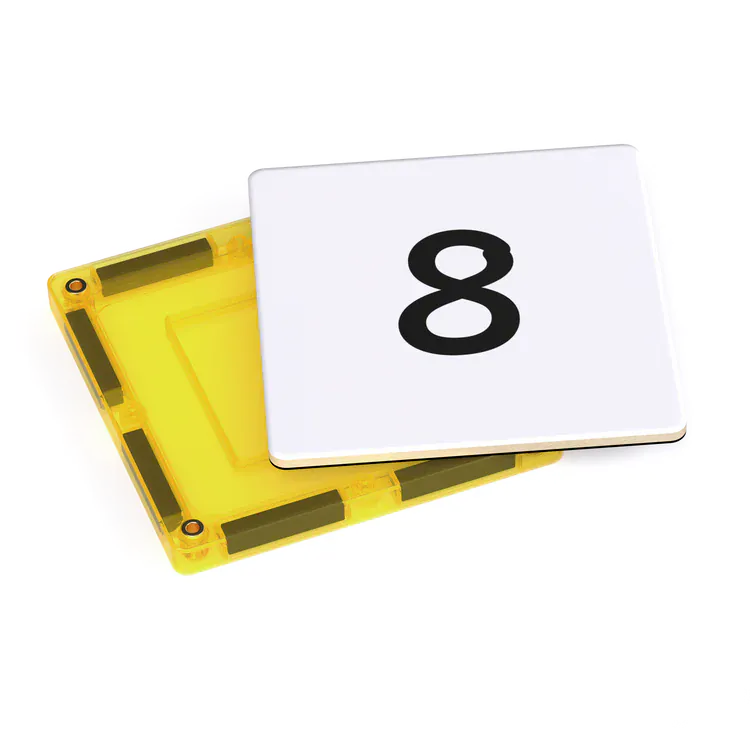 TileTek Toys TileTek - 40 Piece Magnetic Tile Toppers - Numbers