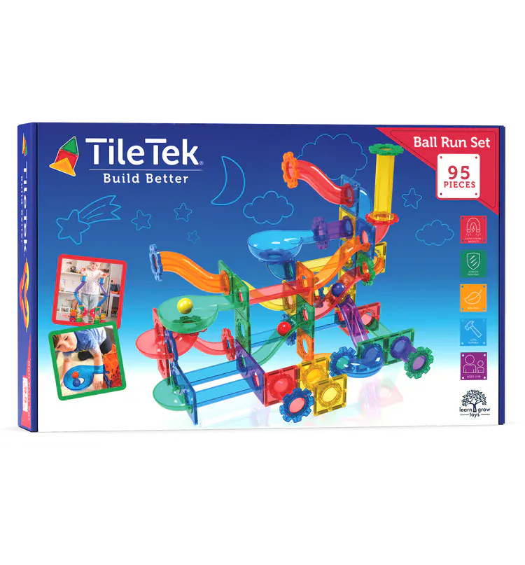TileTek Toys TileTek - 95 Piece Ball Run Set