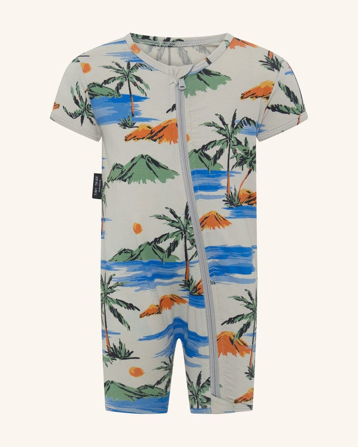 Tiny Tribe Boys All In Ones Island Getaway Zip Romper