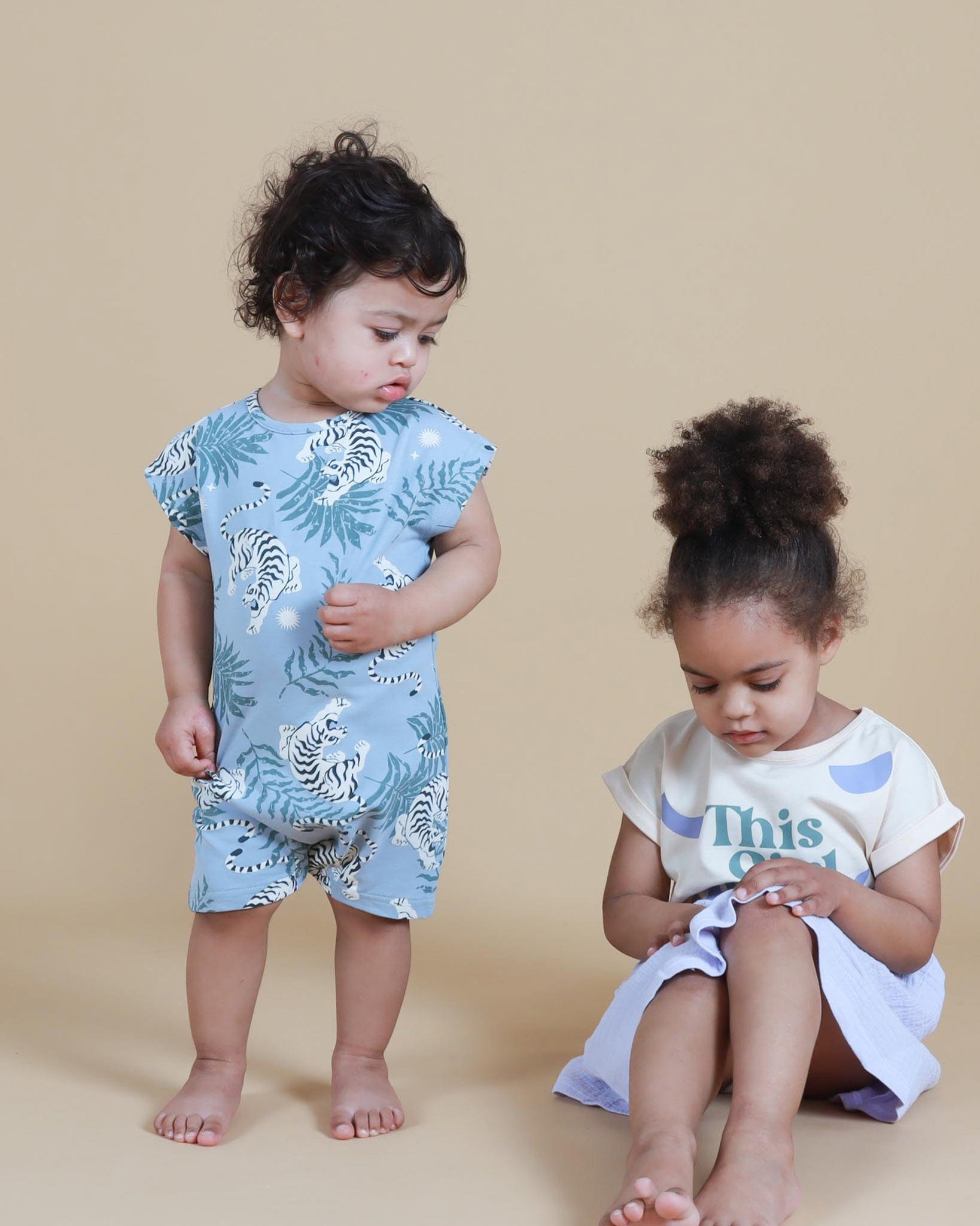 Tiny Tribe Boys All In Ones Tiger Jungle Playsuit