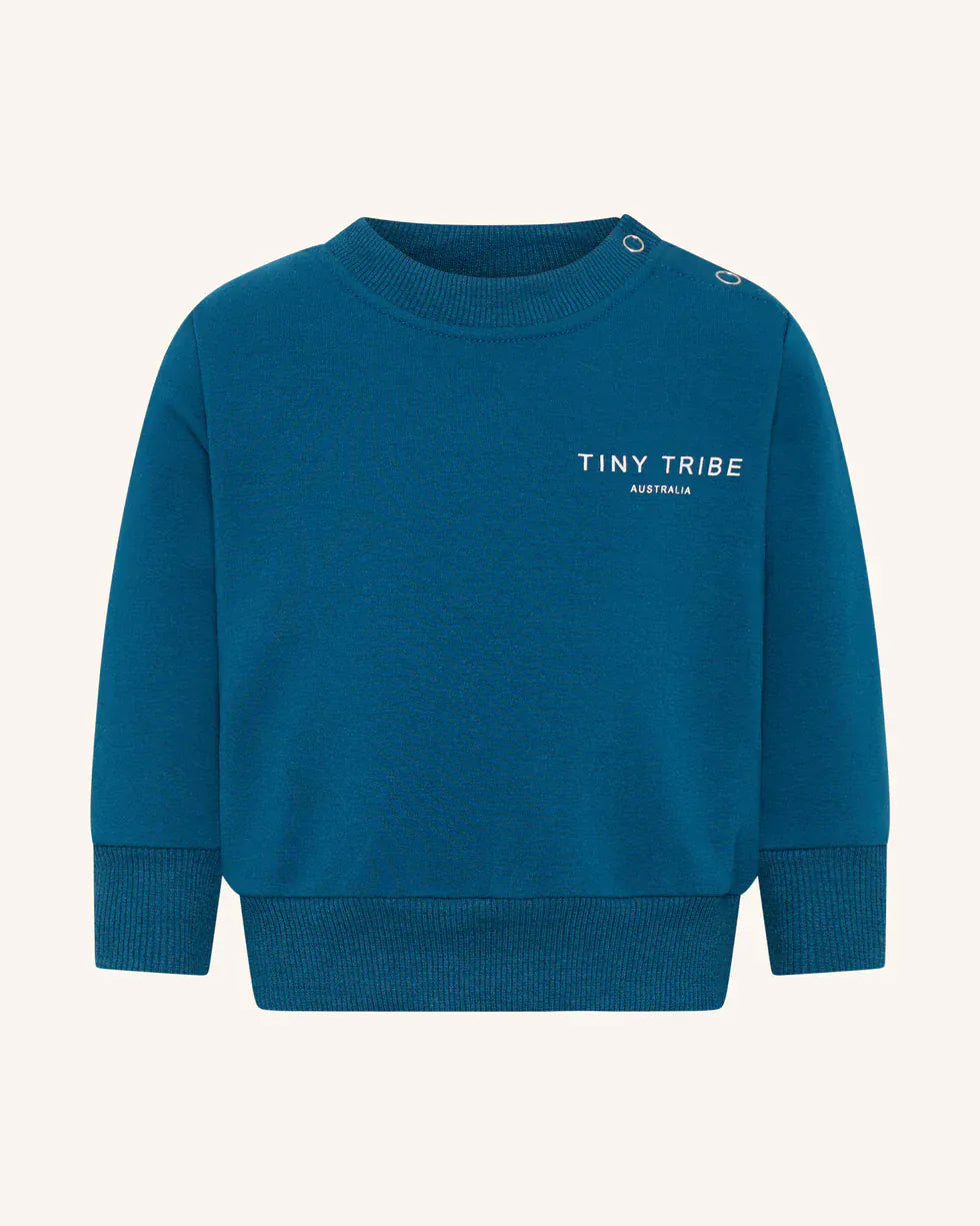 Tiny Tribe Boys Jumper 6-9M Infants Blue Core Sweat Top