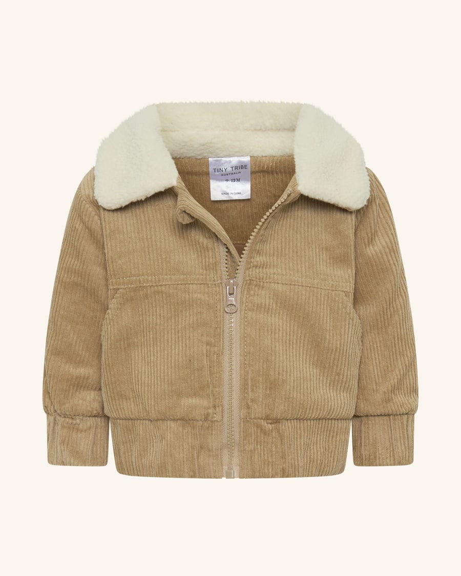 Tiny Tribe Boys Jumper Corduroy Sherpa Jacket