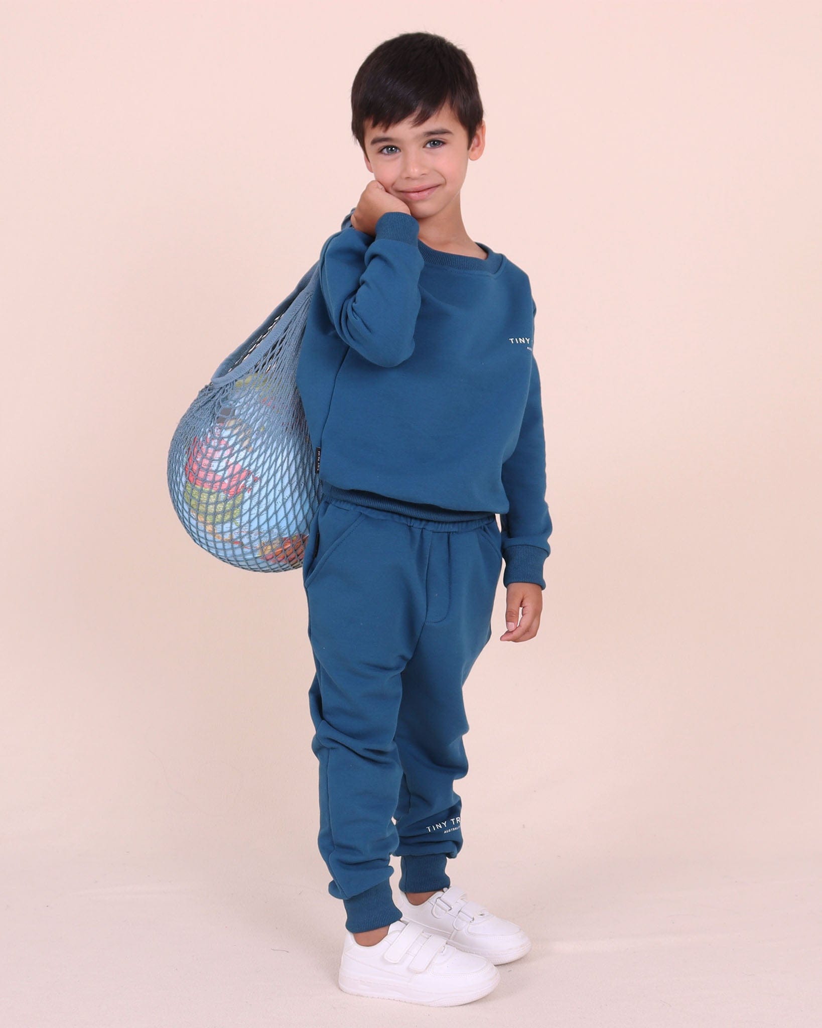 Tiny Tribe Boys Pants 2Y Blue Core Sweat Pants