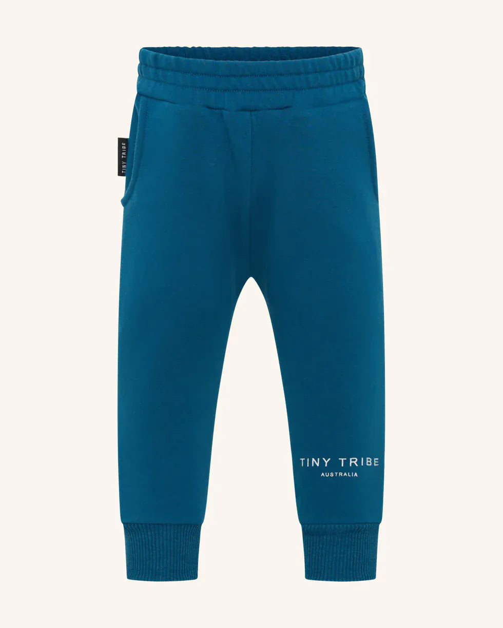 Tiny Tribe Boys Pants 9-12M Infants Blue Core Sweat Pant