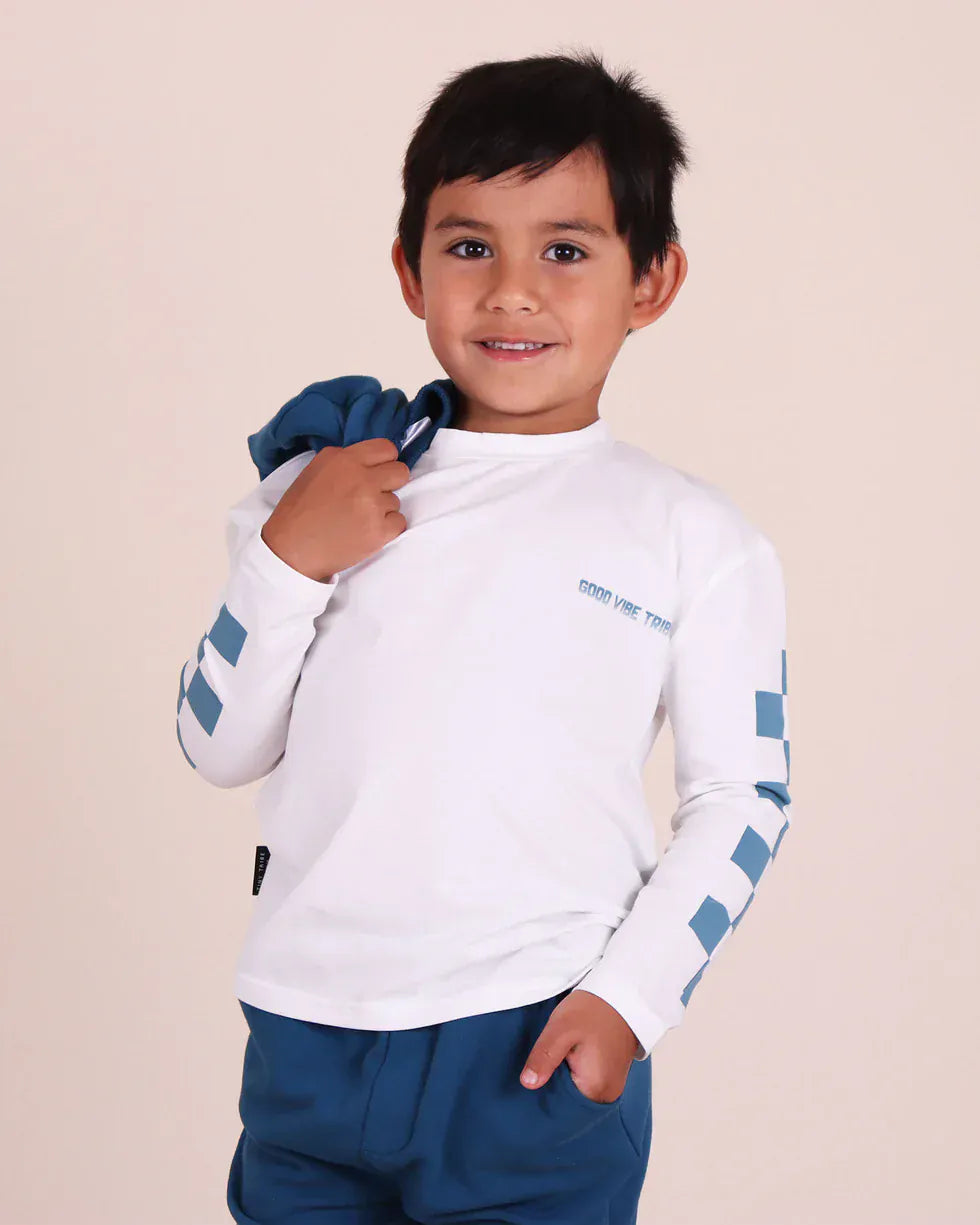 Tiny Tribe Boys Tops 2Y Good Vibe Drop Shoulder Tee