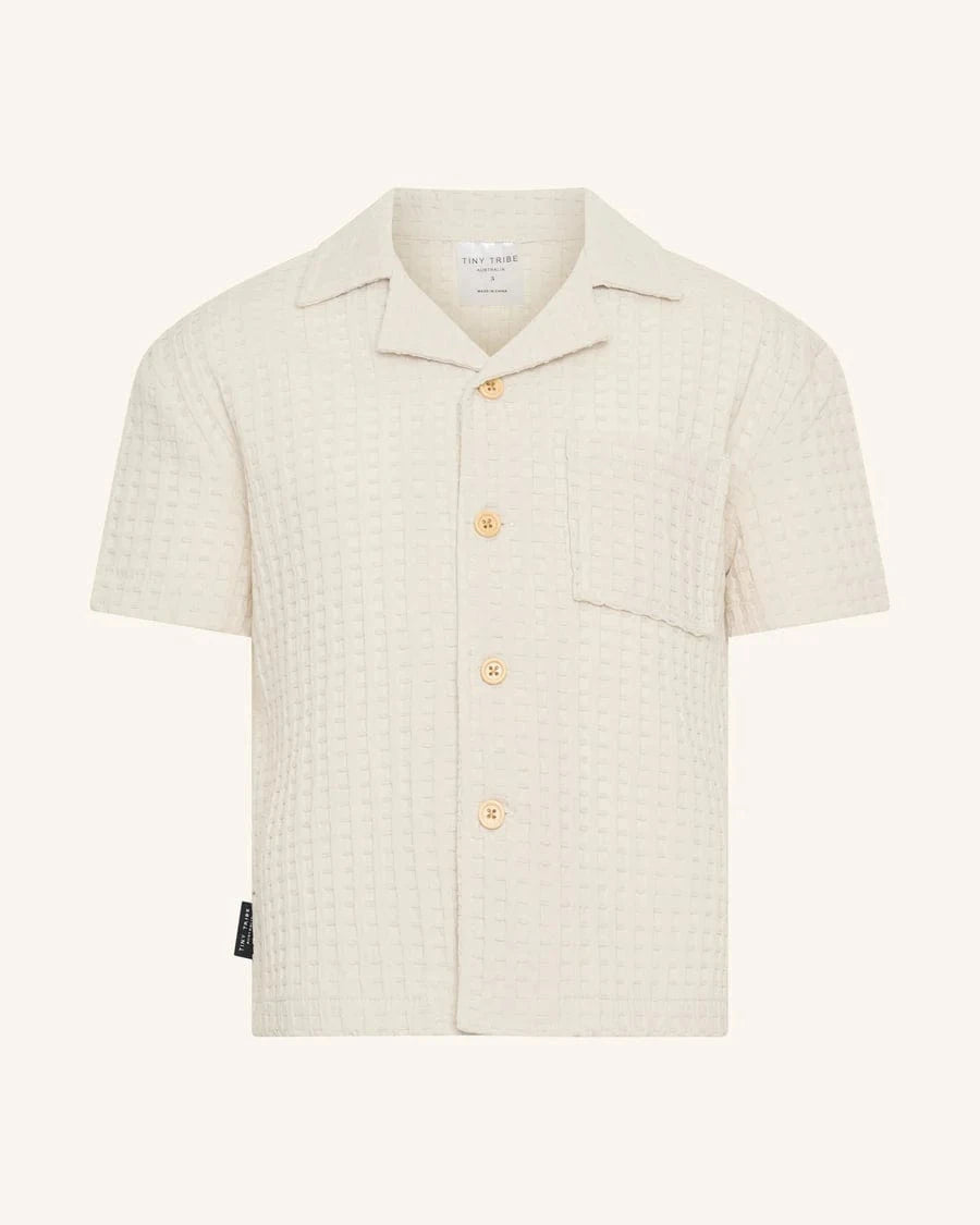 Tiny Tribe Boys Tops Waffle Shirt