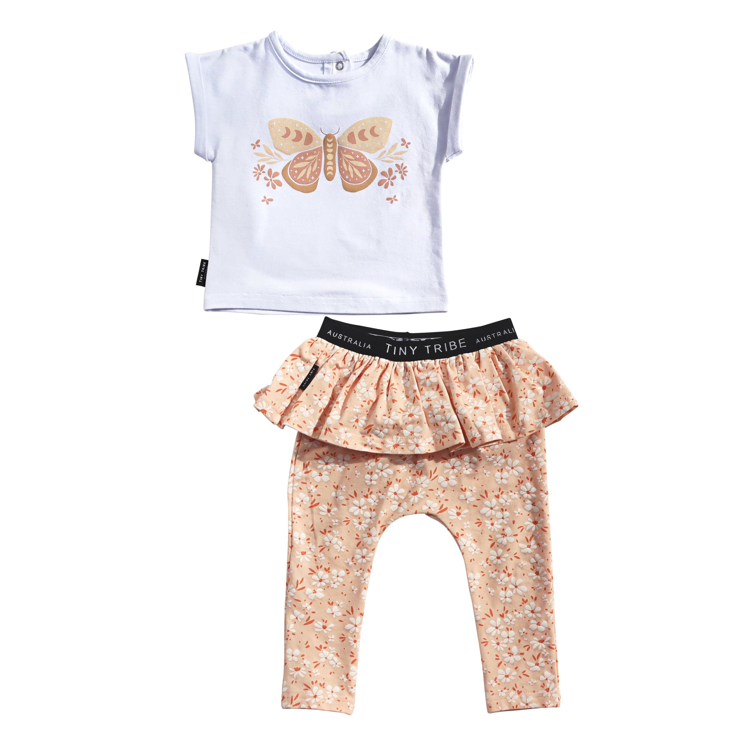 Tiny Tribe Girls All In One Butterfly Floral Set