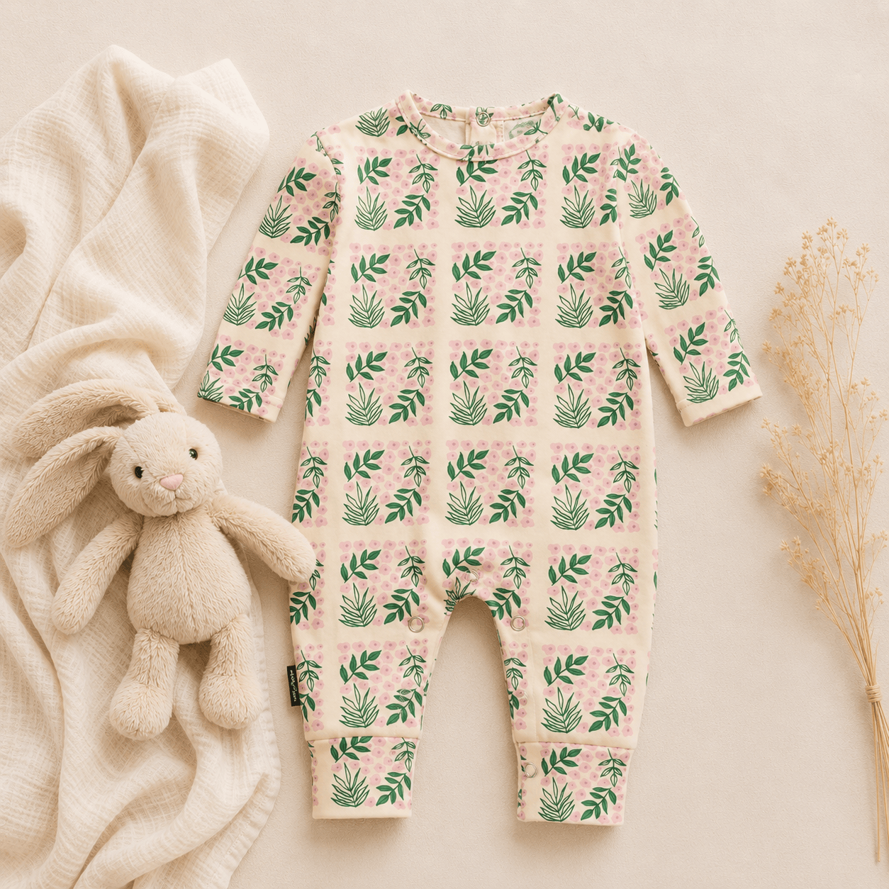 Tiny Tribe Girls All In One Flower Garden Romper
