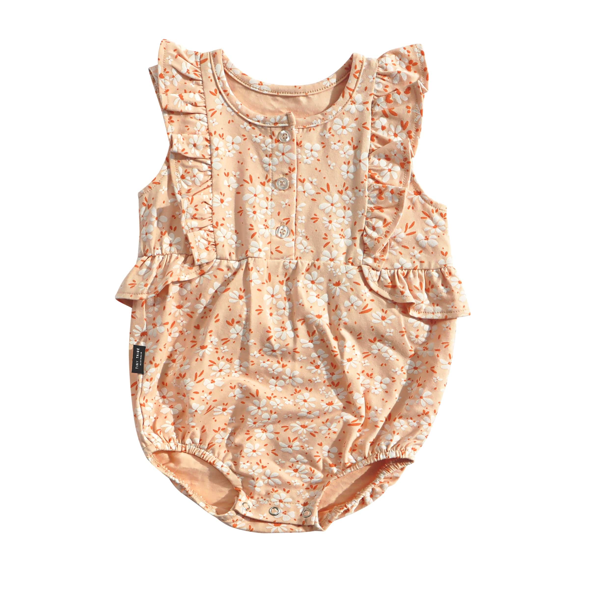 Tiny Tribe Girls All In One Petite Floral Frill Snapsuit