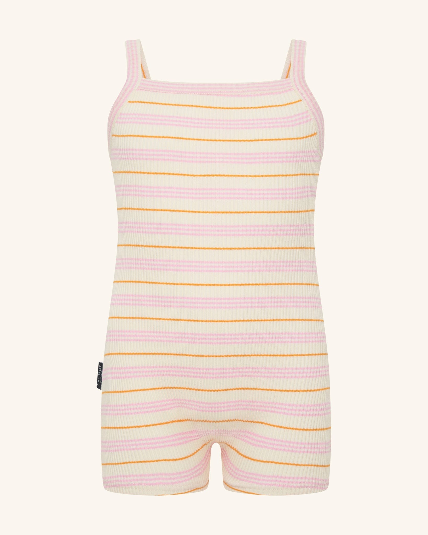 Tiny Tribe Girls Dress Sorbet Stripe Rib Playsuit