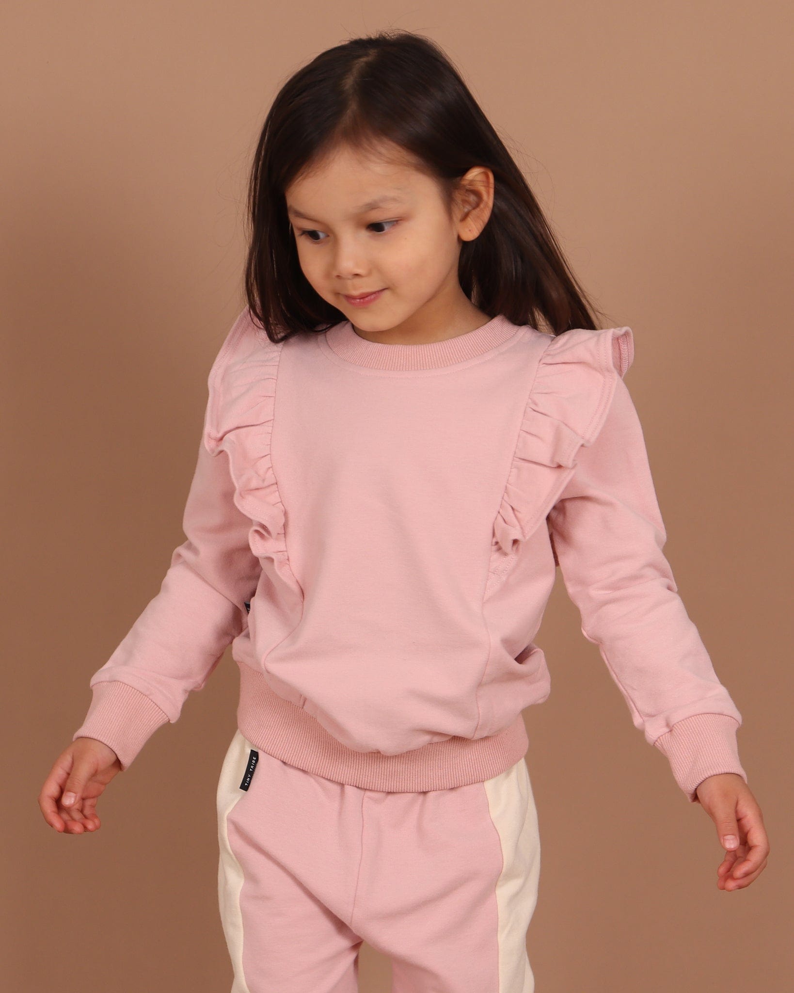 Tiny Tribe Girls Top Frill Sweat Top