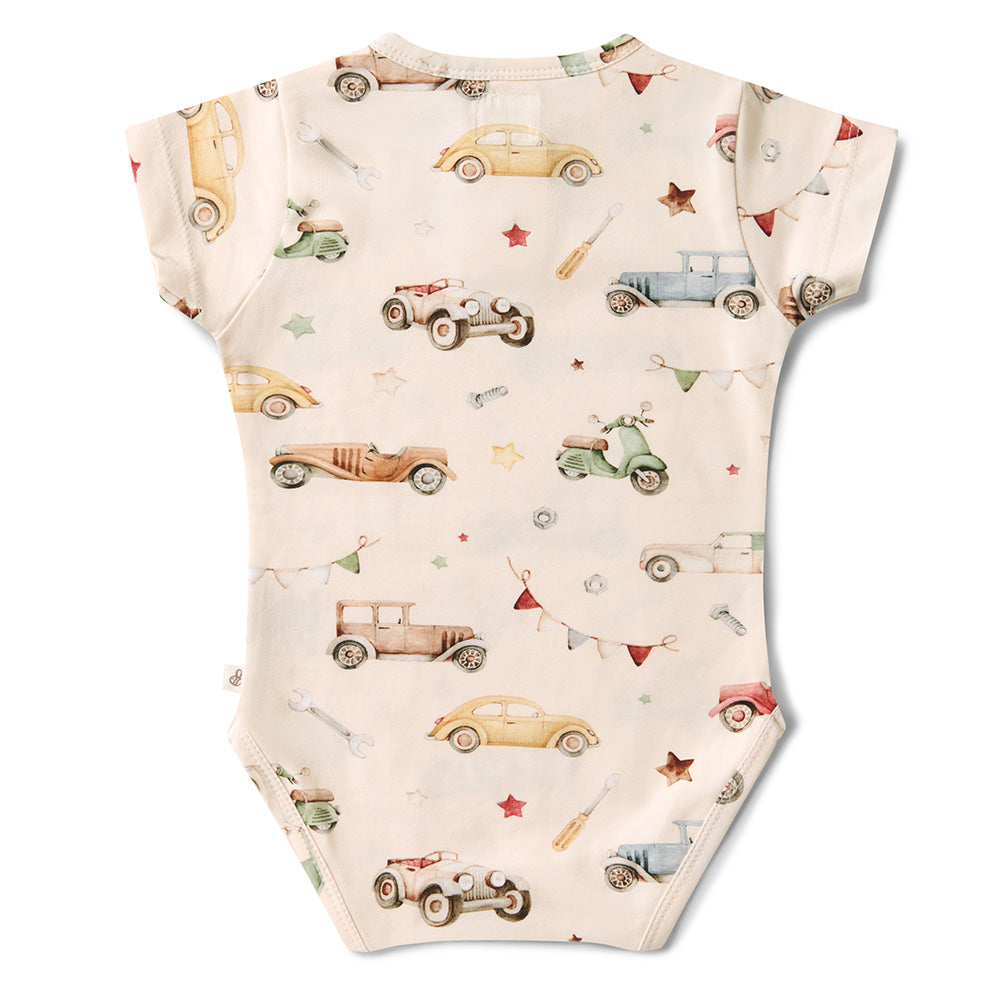 Vintage Cars Short Sleeve Bodysuit