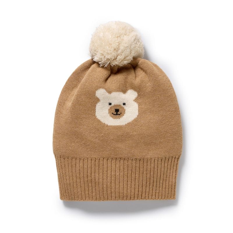 Wilson & Frenchy Accessories Hats 0-3M Beary Cute Organic Knitted Jacquard Hat