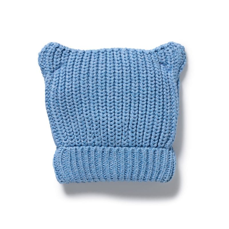 Wilson & Frenchy Accessories Hats Frosted Blue Organic Knitted Bear Hat