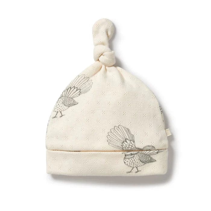 Wilson & Frenchy Accessories Hats Little Fantail Organic Pointelle Knot Hat