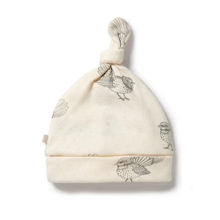 Wilson & Frenchy Accessories Hats Little Fantail Organic Pointelle Knot Hat