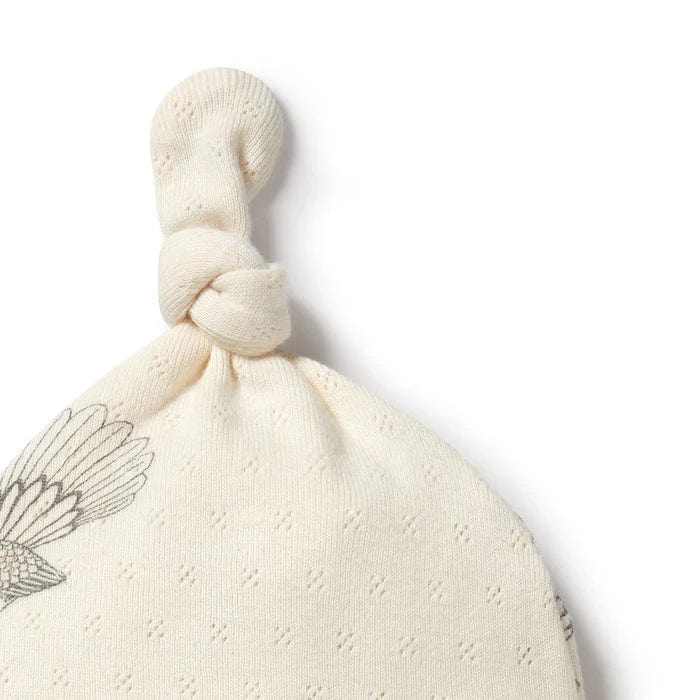 Wilson & Frenchy Accessories Hats Little Fantail Organic Pointelle Knot Hat