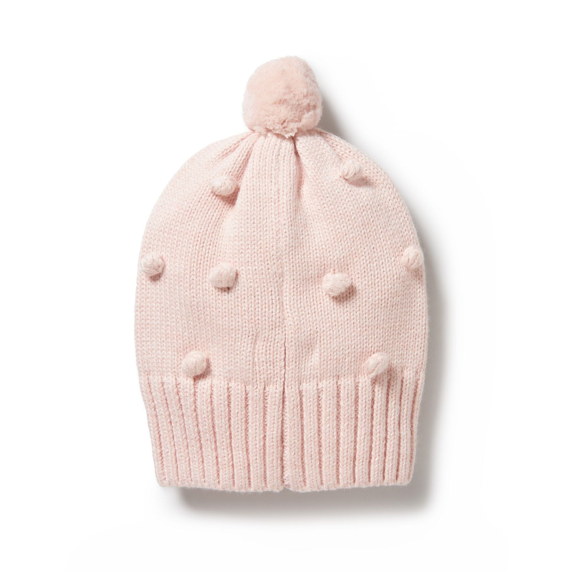 Wilson & Frenchy Accessories Hats Pink Knitted Bauble Hat