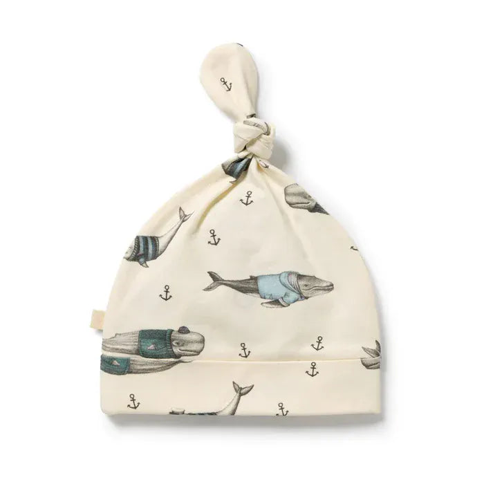 Wilson & Frenchy Accessories Hats Woolly Whales Organic Knot Hat