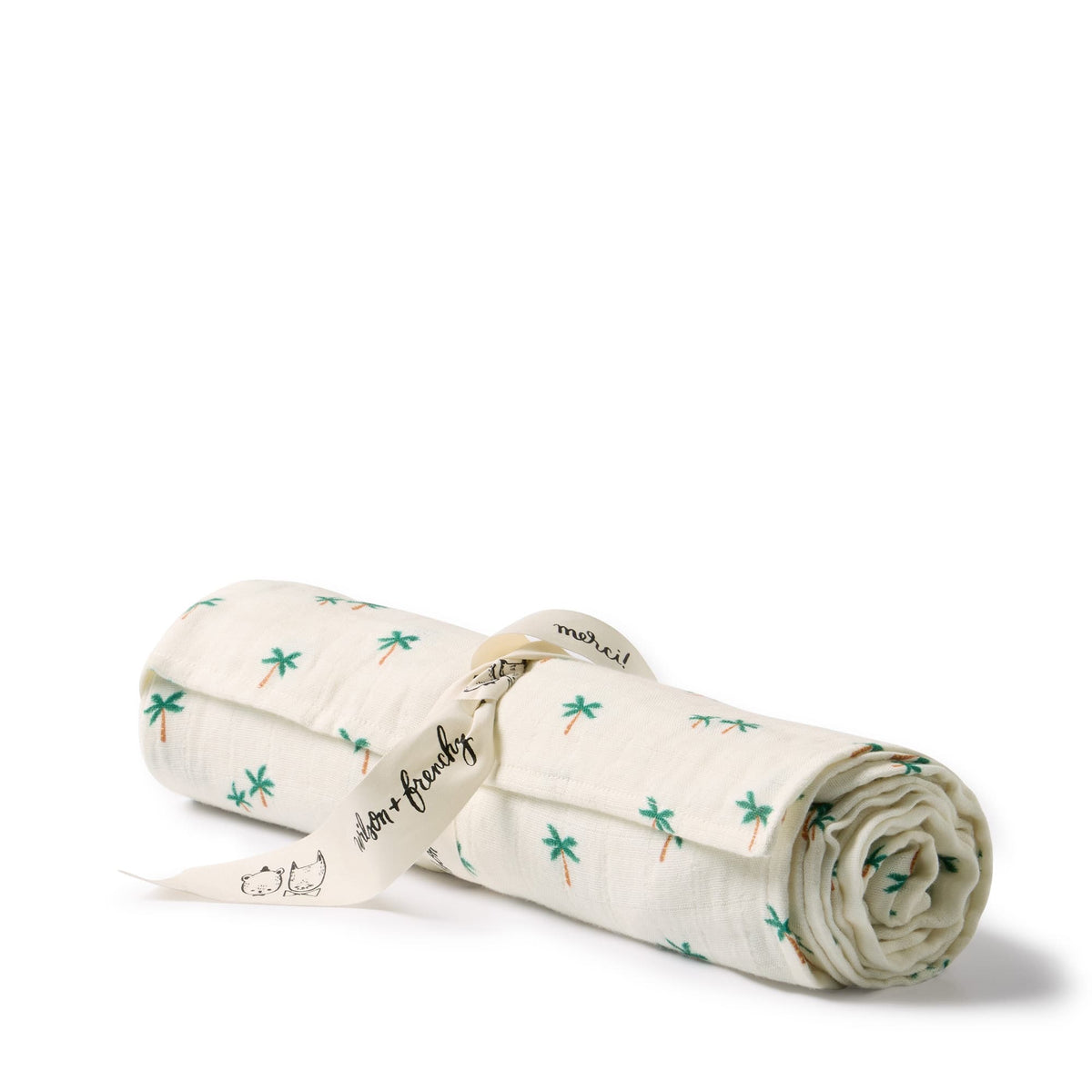 Wilson & Frenchy Accessory Blanket Tiny Palm Organic Muslin