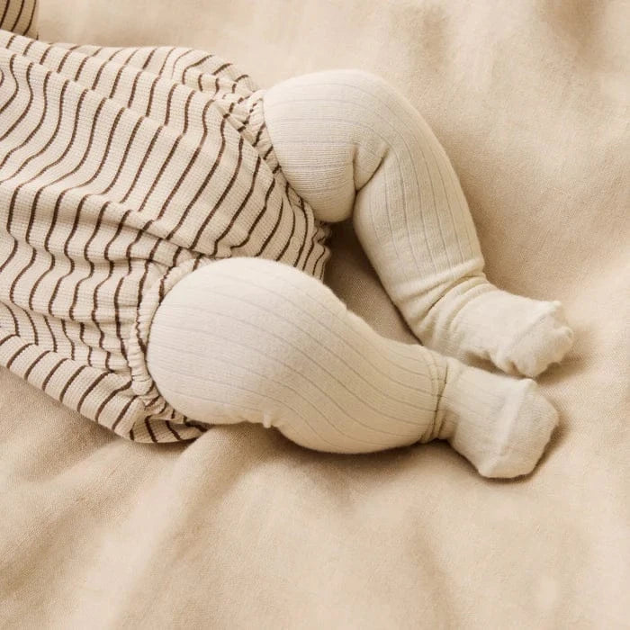 Wilson & Frenchy Accessory Socks Buttermilk Organic Ribbed Tights