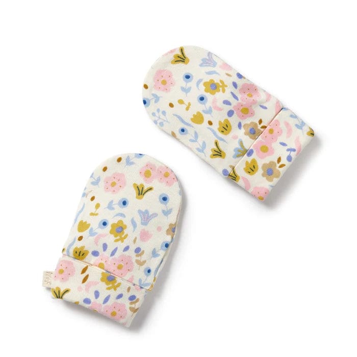 Wilson & Frenchy Baby Accessory Ava Floral Organic Mittens