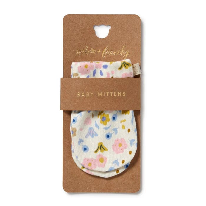 Wilson & Frenchy Baby Accessory Ava Floral Organic Mittens