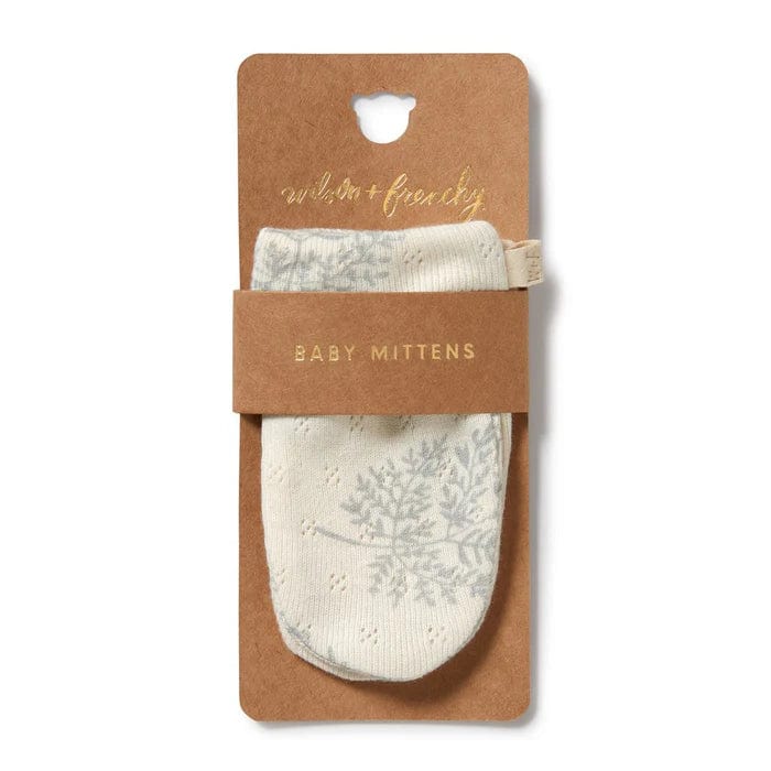 Wilson & Frenchy Baby Accessory Forever Ferns Organic Pointelle Mittens