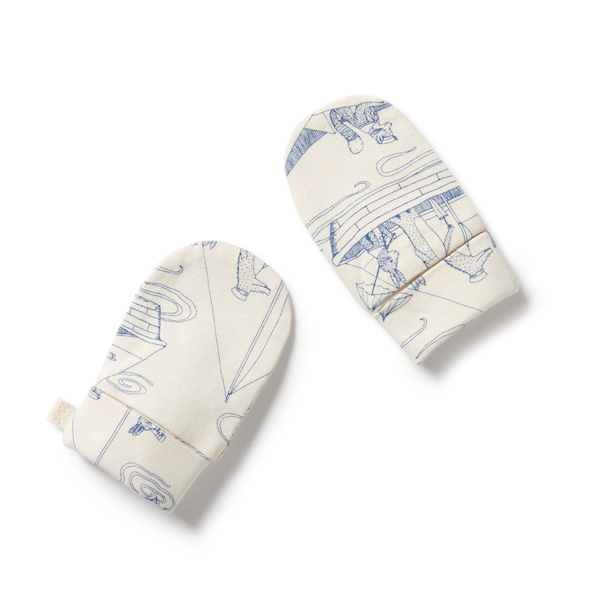 Wilson & Frenchy Baby Accessory Sailing Away Organic Mittens